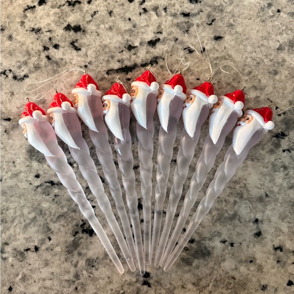 Vintage Santa Claus Icicle Ornaments - Picture 3 of 3
